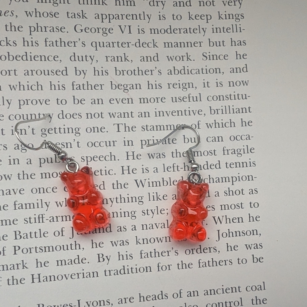 Red Gummy Bear Earrings